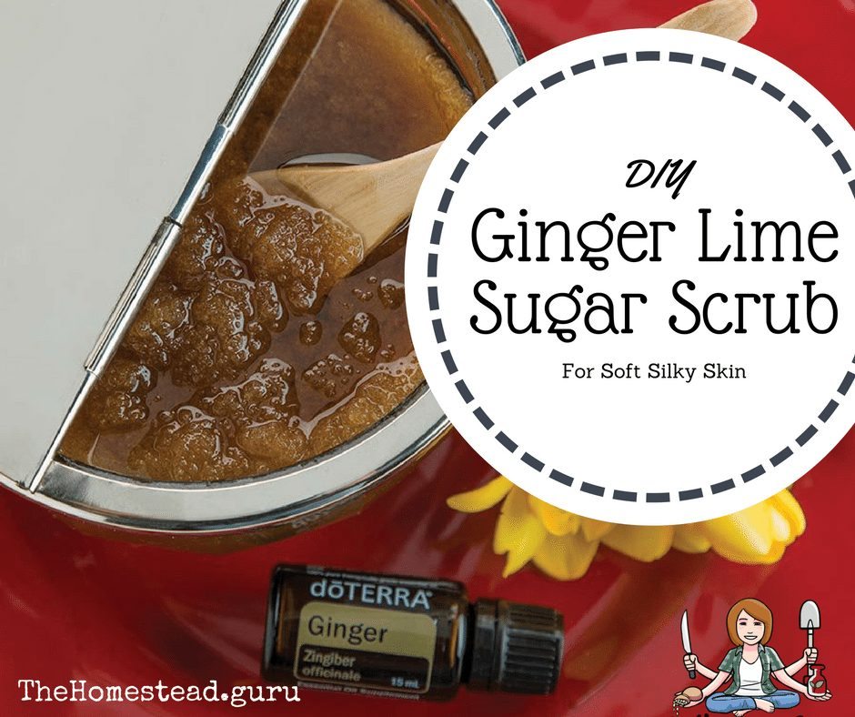 DIY ginger lime sugar scrub